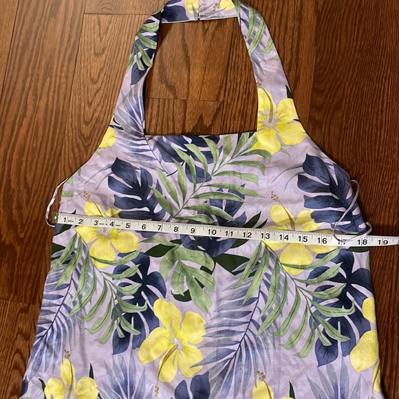 NWT TOMMY BAHAMAS women’s TROPICAL FLORAL SILK Halter Dress zip open back 16 - Picture 14 of 16